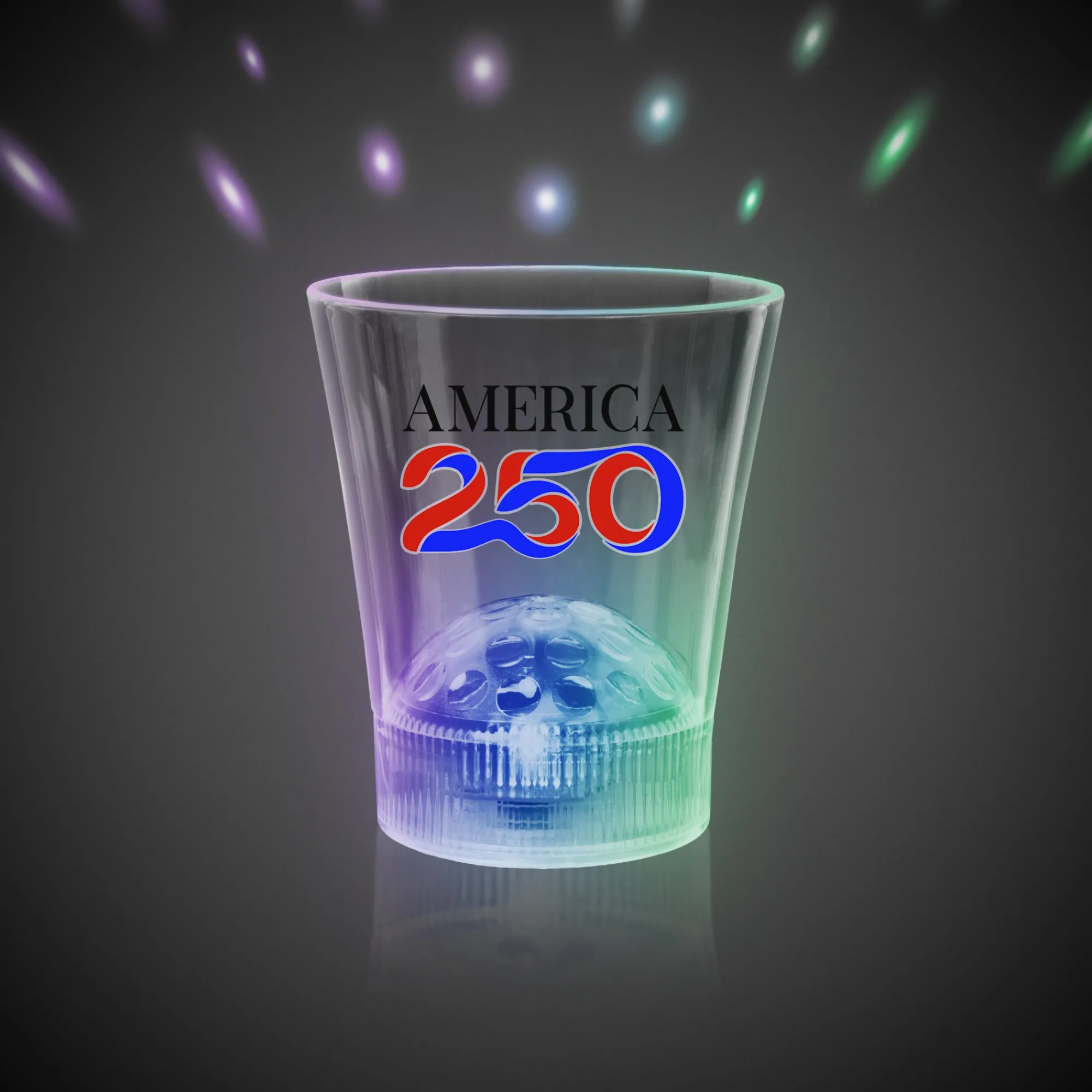 Outlet Windy City Novelties America 250 LED Disco Ball 8 oz. Rocks Glass