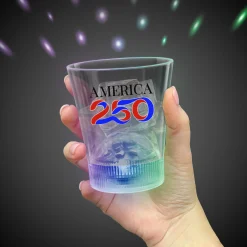 Outlet Windy City Novelties America 250 LED Disco Ball 8 oz. Rocks Glass