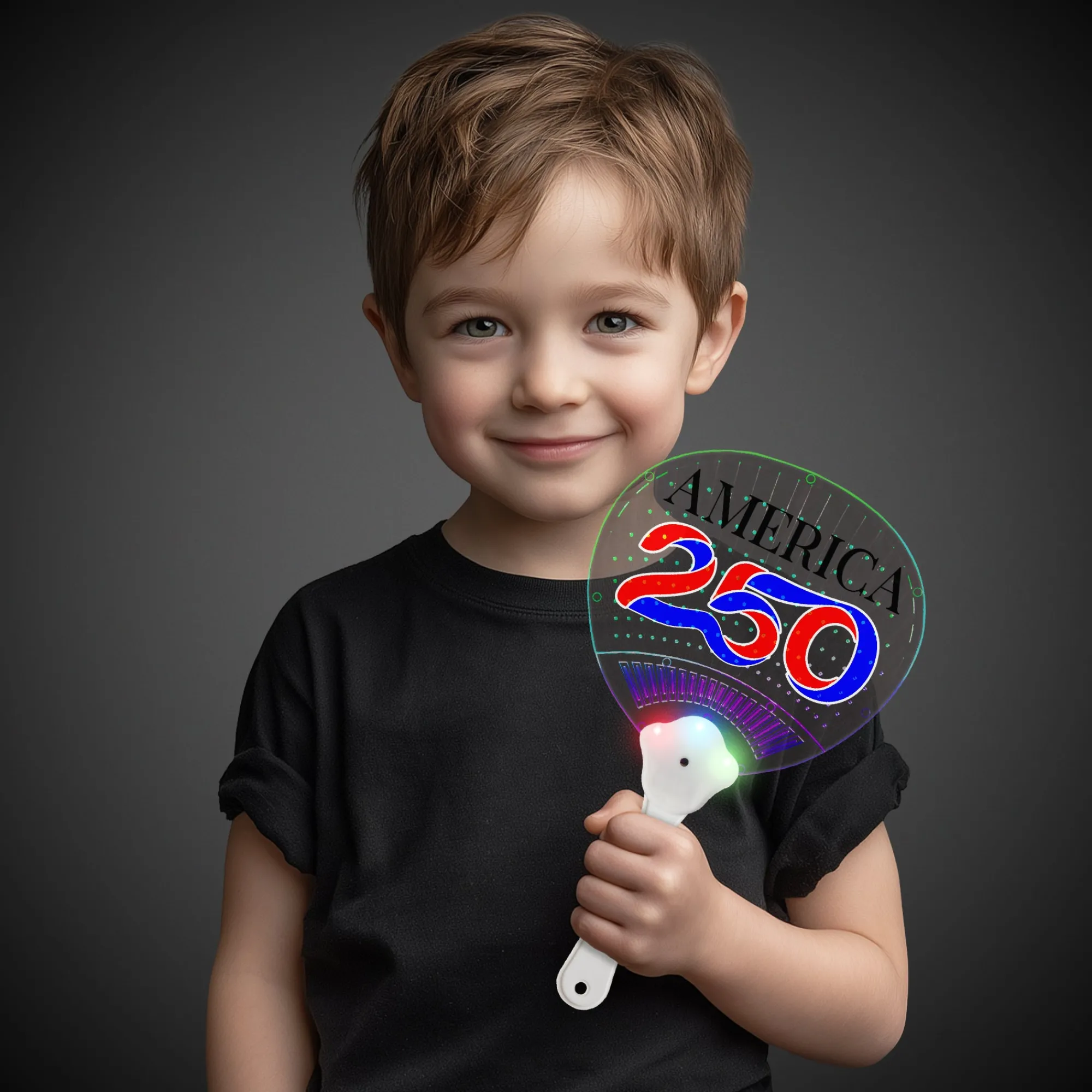 New Windy City Novelties America 250 LED Hand Fan
