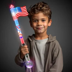 Clearance Windy City Novelties America 250 LED USA Flag Wand