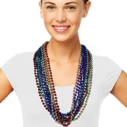 New Windy City Novelties Assorted Color 7mm Bead 33" Necklaces
