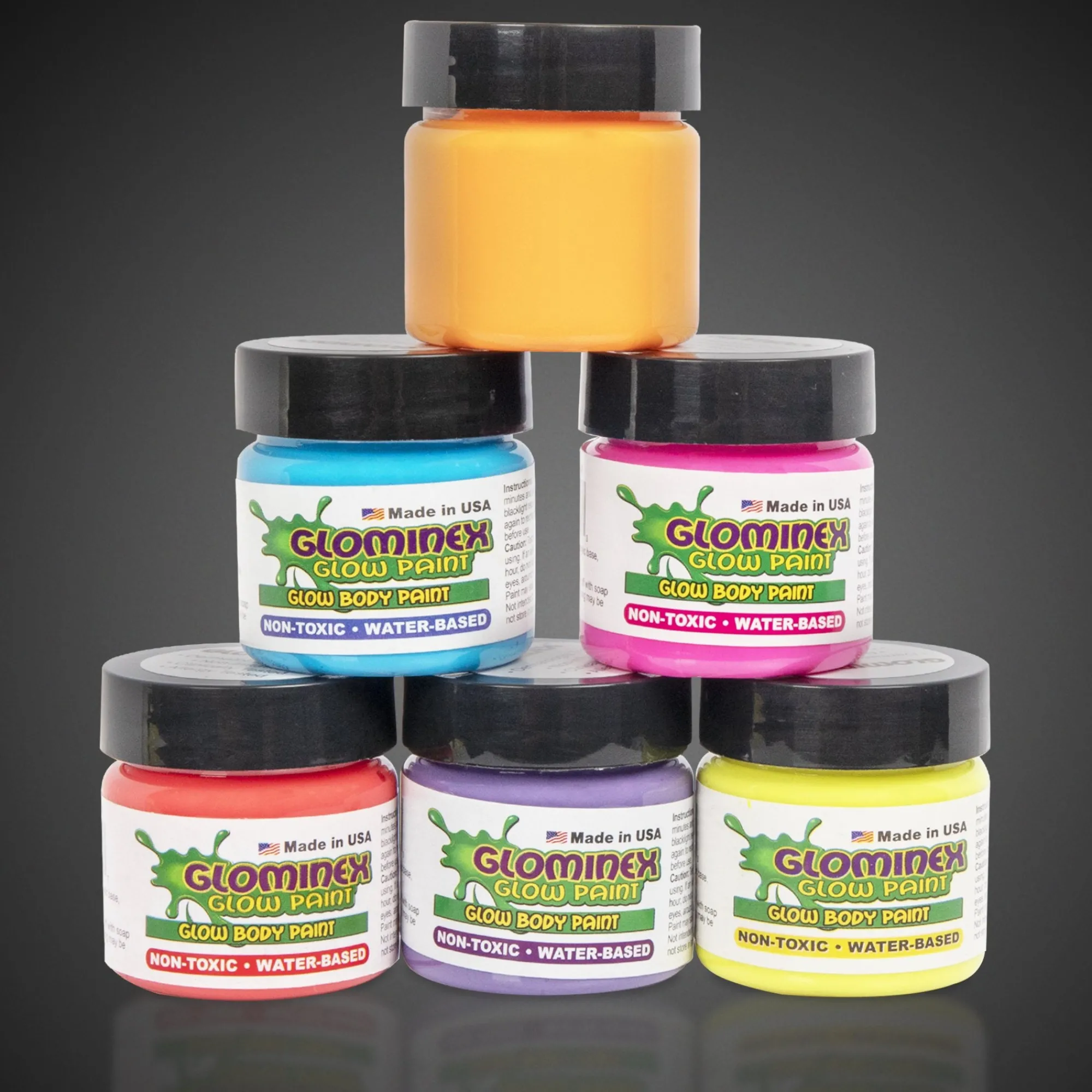 Clearance Windy City Novelties Assorted Glominex Glow Paint Jars