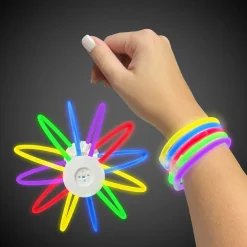 Discount Windy City Novelties Assorted Glow 8" Bracelets Retail Counter Display