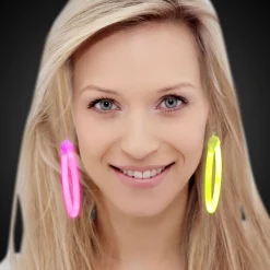 Sale Windy City Novelties Assorted Glow-in-the-Dark Hoop Earrings