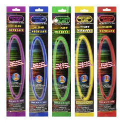 New Windy City Novelties Assorted Glow Necklaces Retail Counter Display