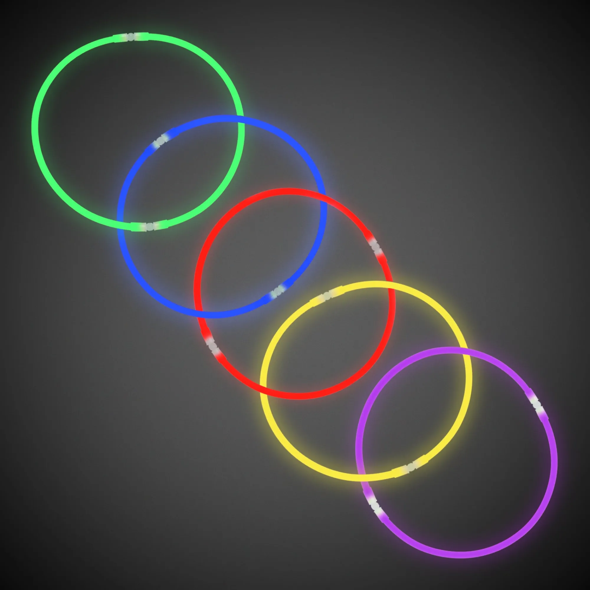 New Windy City Novelties Assorted Glow Necklaces Retail Counter Display