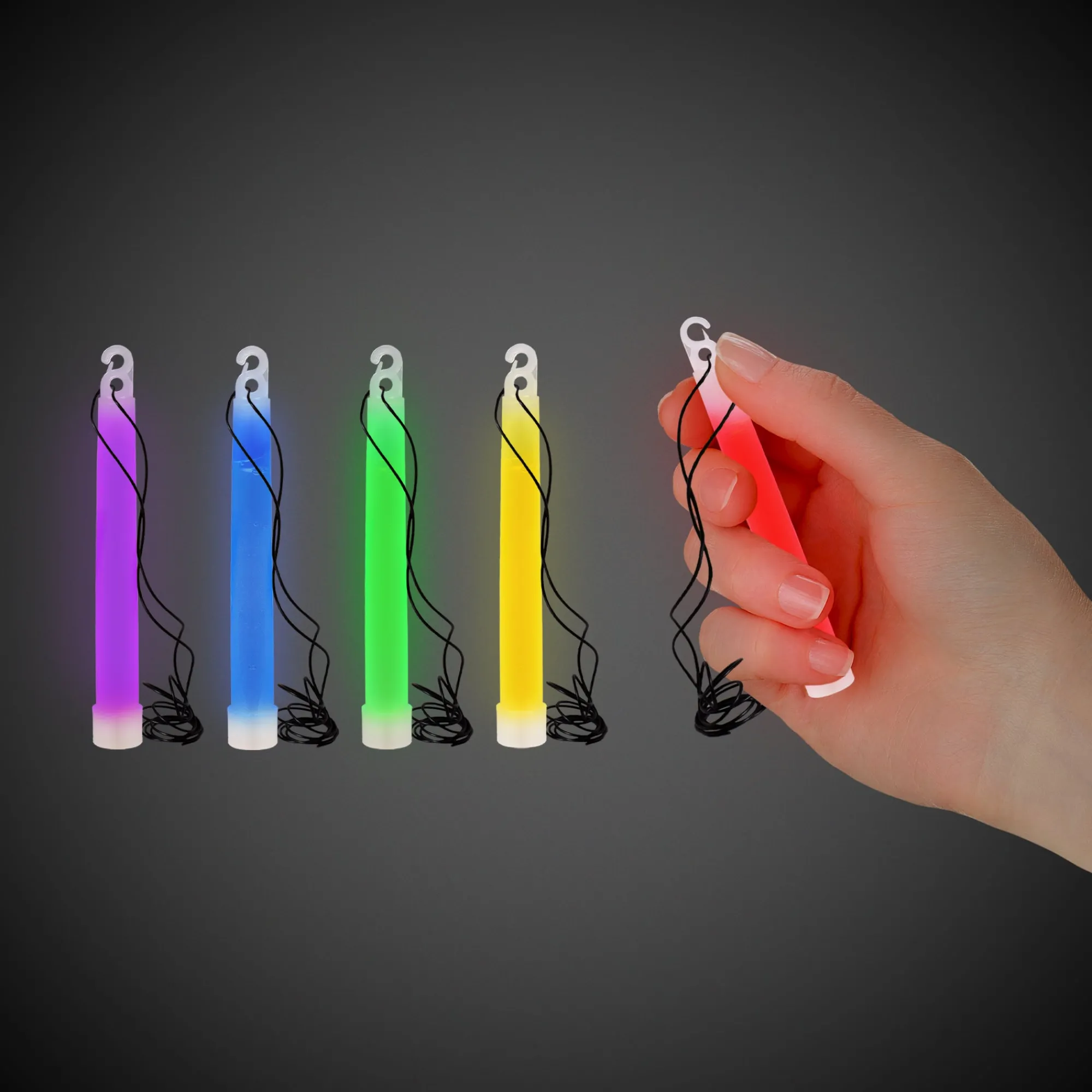 Windy City Novelties Assorted 4" Glow Sticks Retail Counter Display