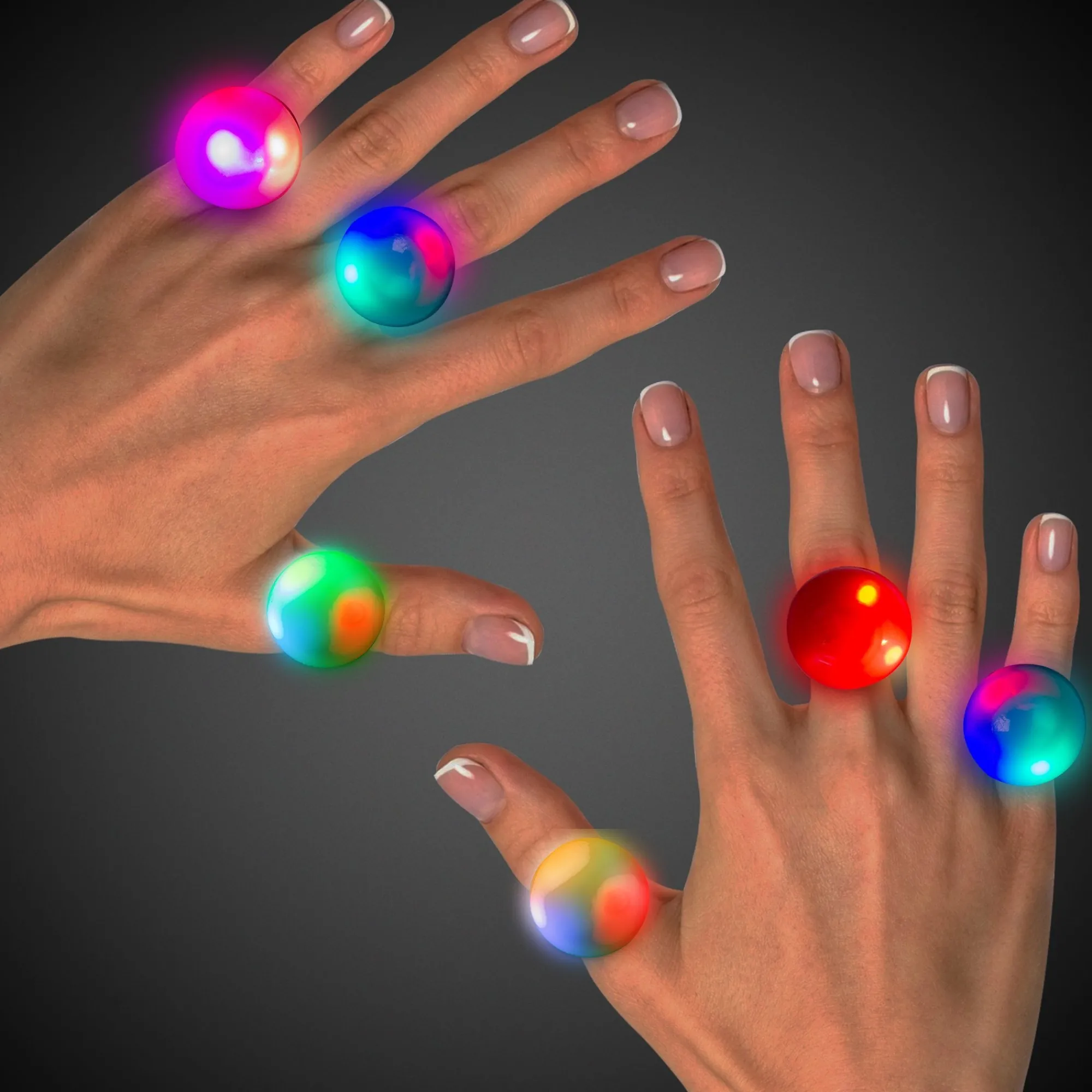Outlet Windy City Novelties Assorted LED Jelly Rings Assorted Colors