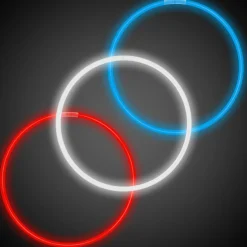 Windy City Novelties Assorted Red, White & Blue 22" Glow Necklaces Red/White/Blue