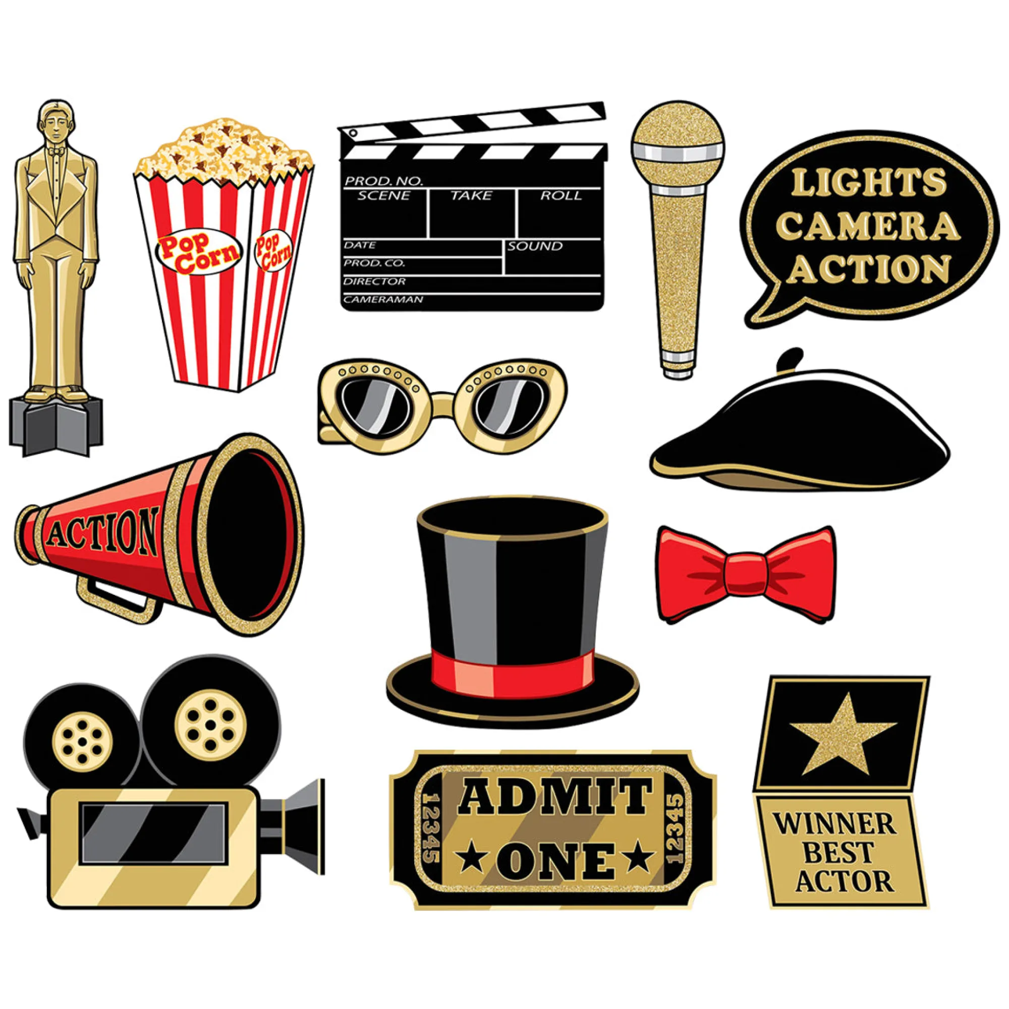 Clearance Windy City Novelties Awards Night Photo Booth Prop Kit