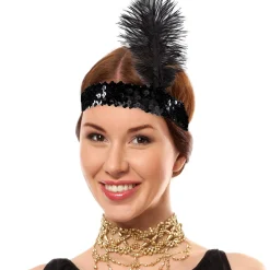 Hot Windy City Novelties Black Feather Headband