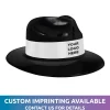 Outlet Windy City Novelties Black Fedora Hats with White Trim
