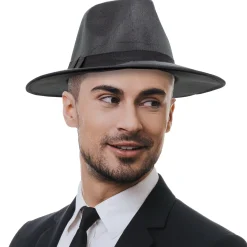 Outlet Windy City Novelties Black Felt Fedora Hat