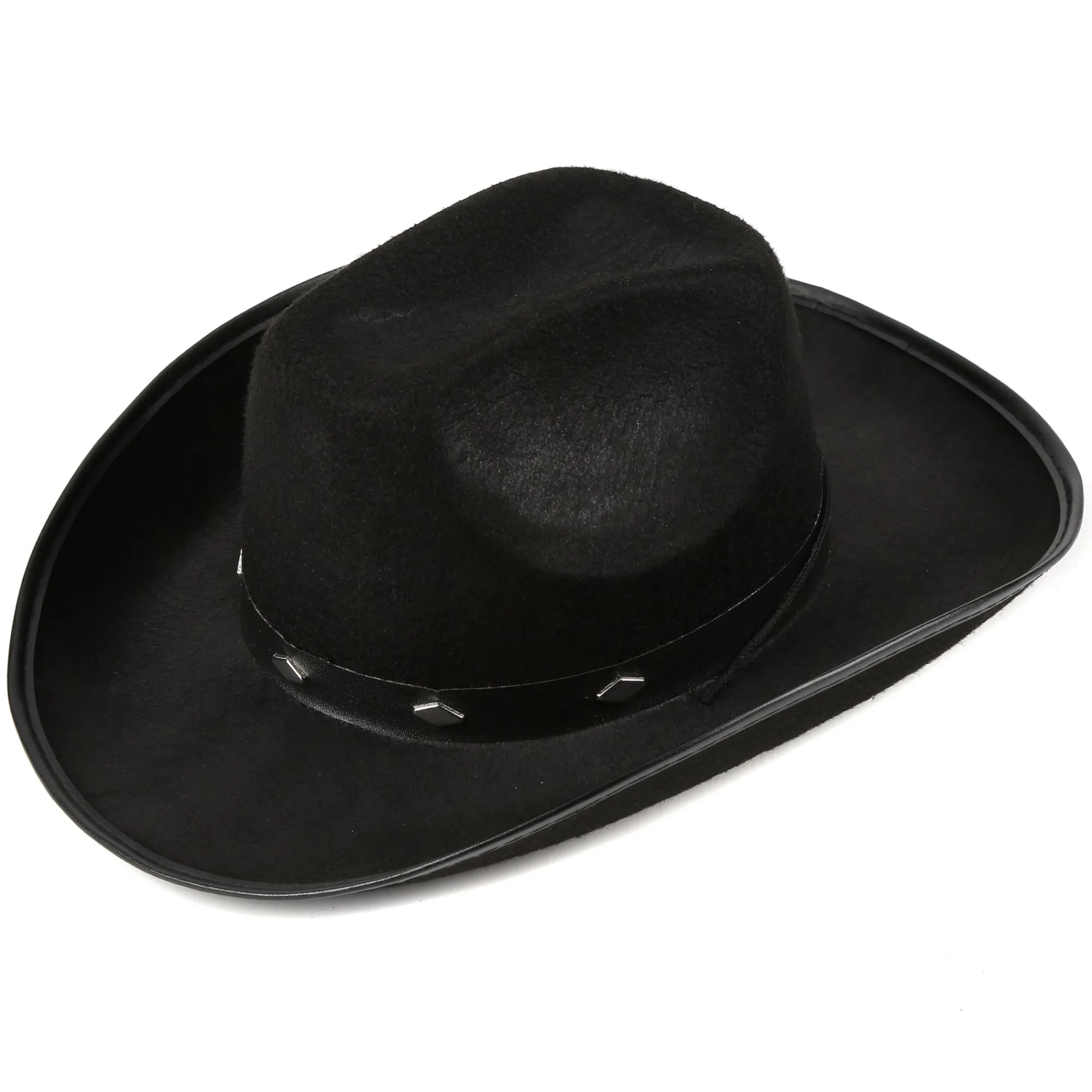 Outlet Windy City Novelties Black Felt Studded Cowboy Hat