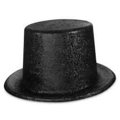 Windy City Novelties Black Glitter Top Hat