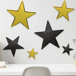 Clearance Windy City Novelties Black & Gold Glitter Star Cutouts