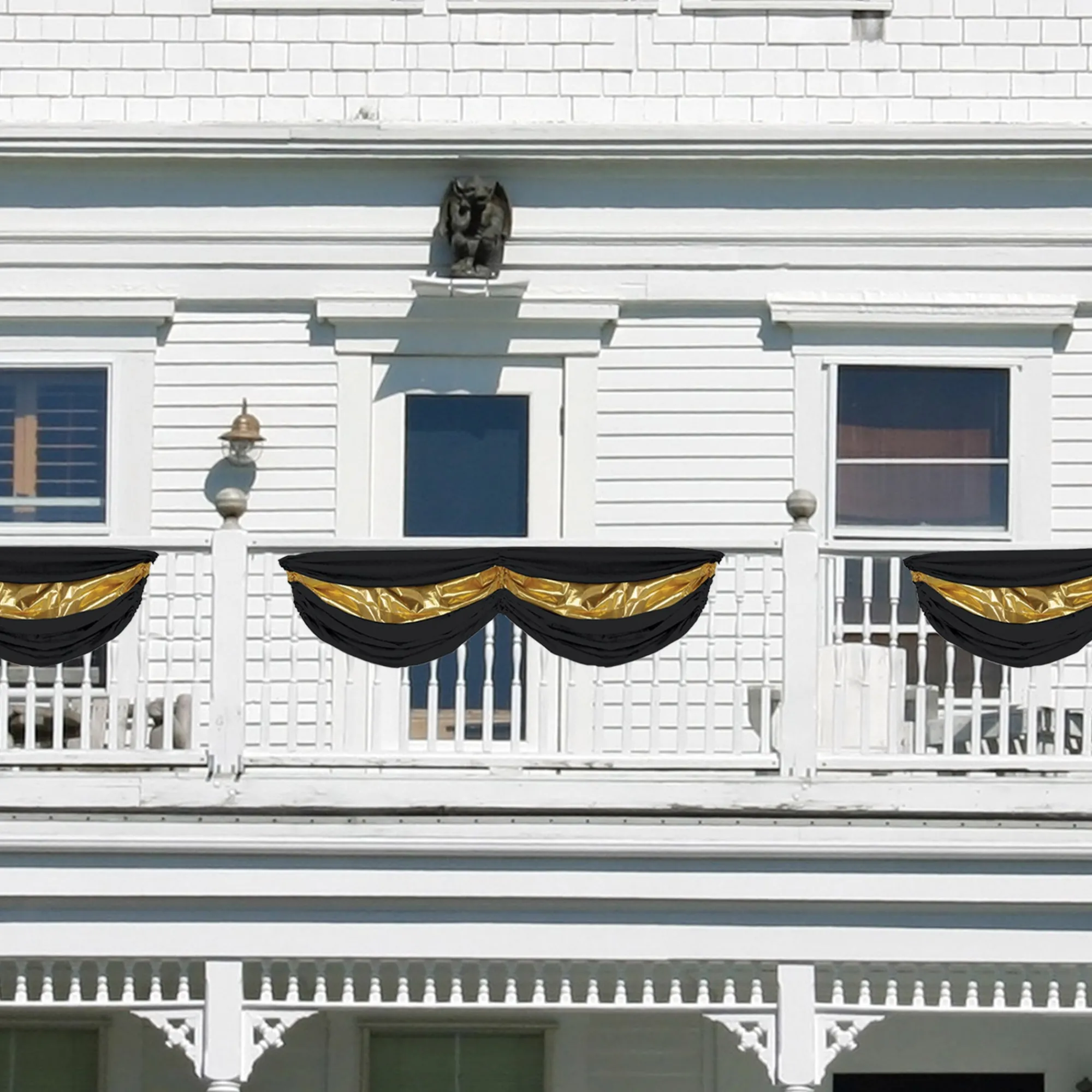 Outlet Windy City Novelties Black & Gold Satin Bunting