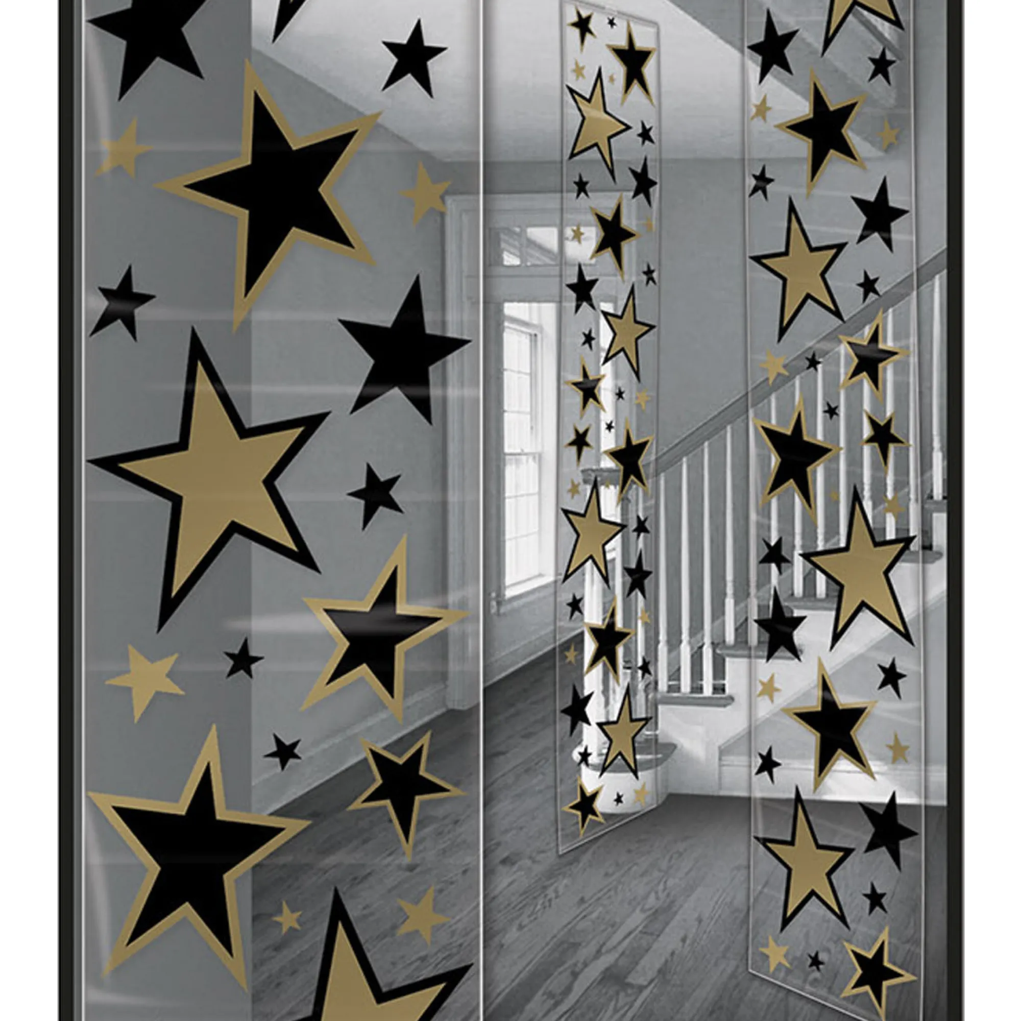 Sale Windy City Novelties Black & Gold Star Decoration Panels