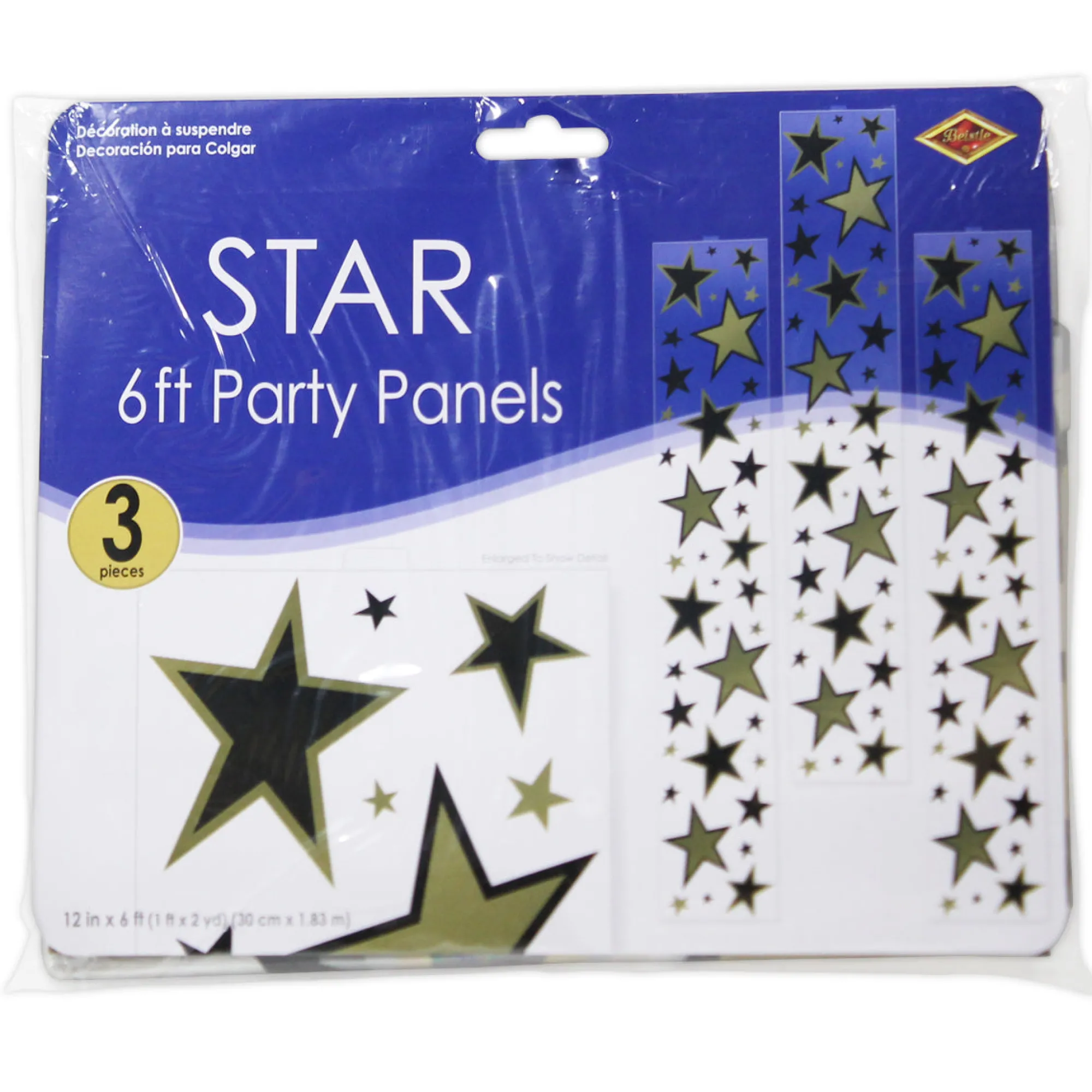 Sale Windy City Novelties Black & Gold Star Decoration Panels