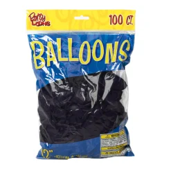 Discount Windy City Novelties Black Latex 12" Balloons