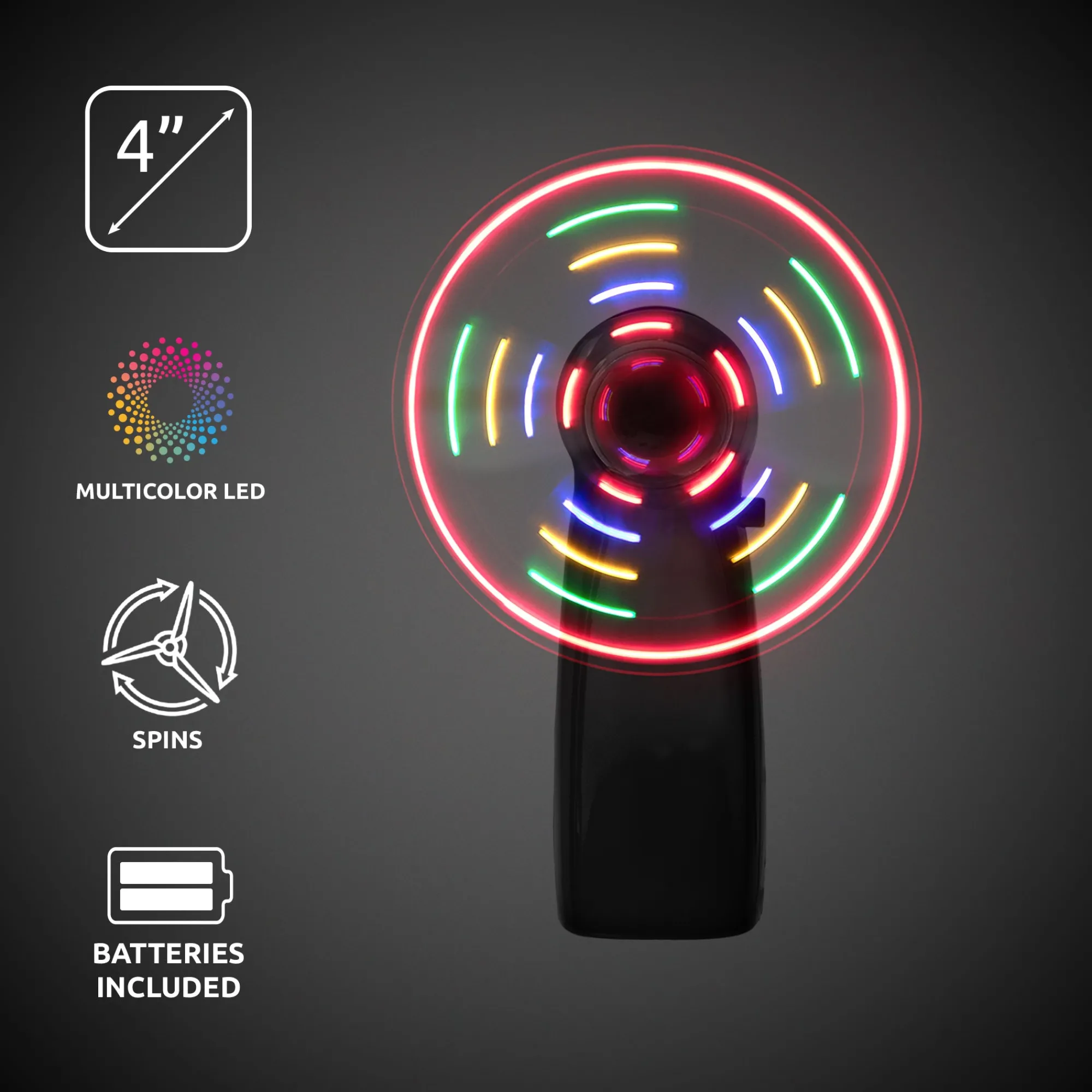 Sale Windy City Novelties LED Fan Black