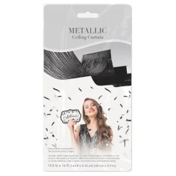 New Windy City Novelties Black Metallic Fringe Ceiling Curtain