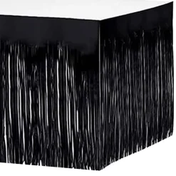 Clearance Windy City Novelties Black Metallic Fringe Table Skirt