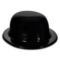 Discount Windy City Novelties Black Plastic Derby Hats