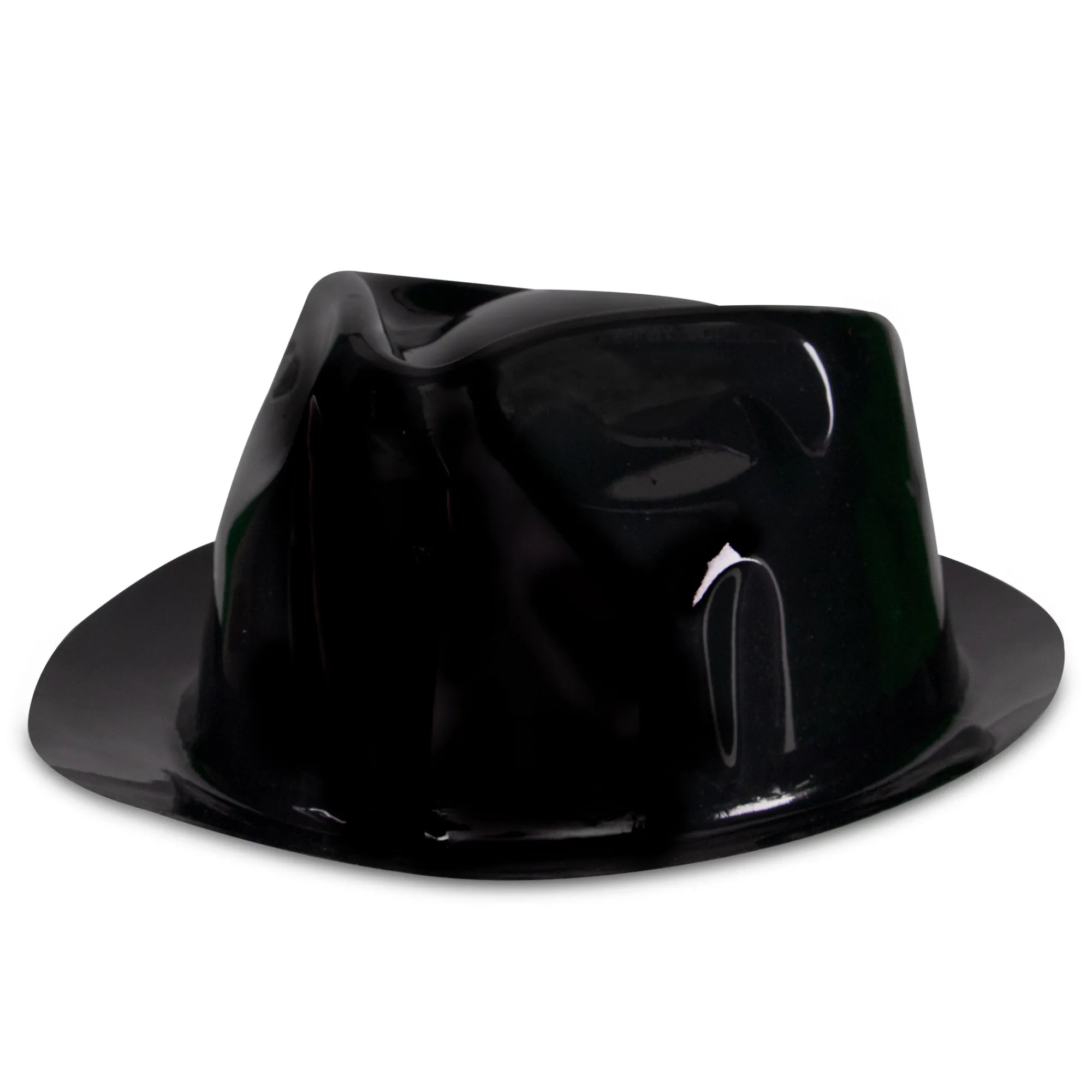 Discount Windy City Novelties Black Plastic Fedora Hats