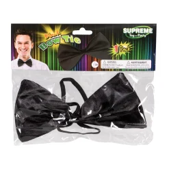 Clearance Windy City Novelties Satin Bow Tie Black