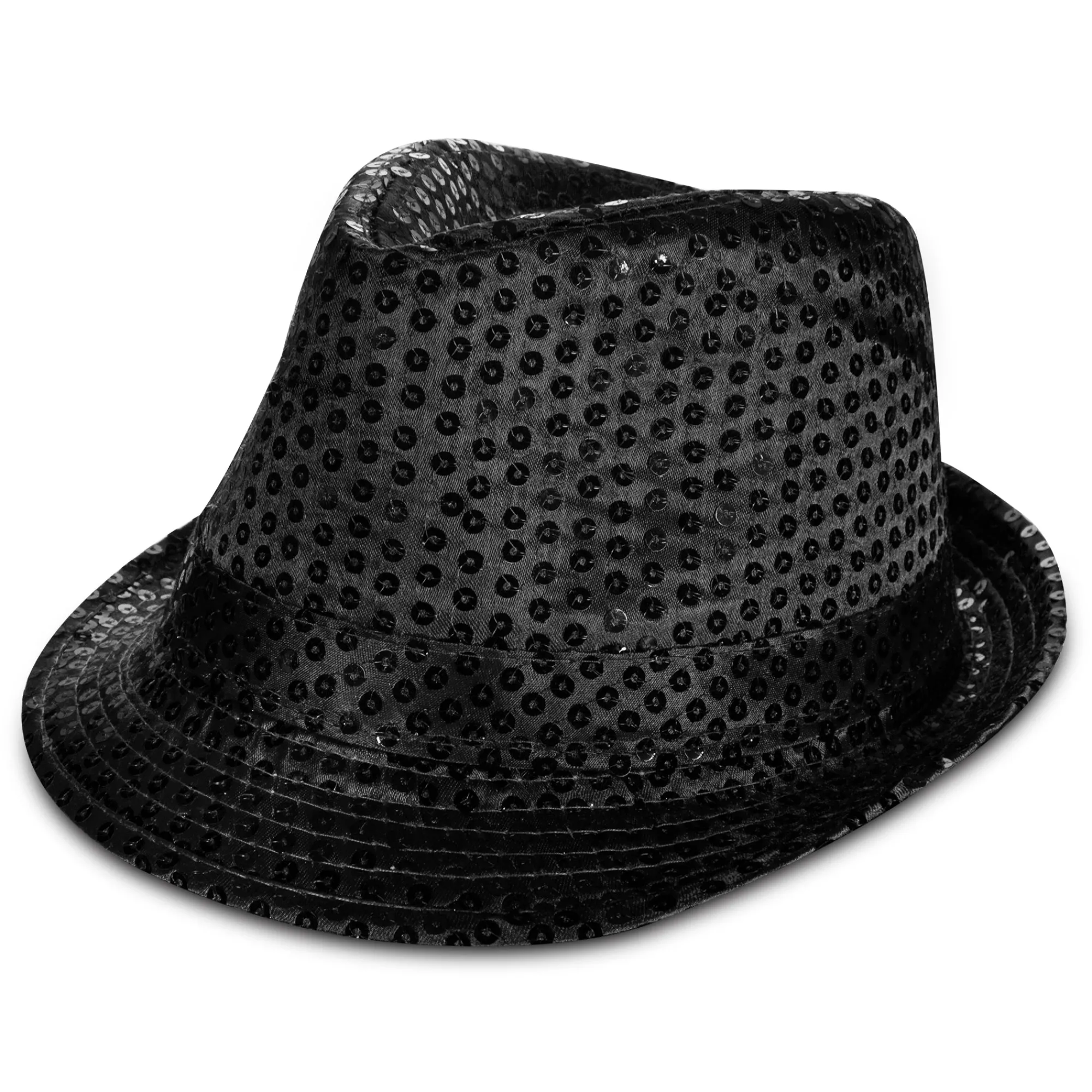 Discount Windy City Novelties Black Sequin Fedora Hat