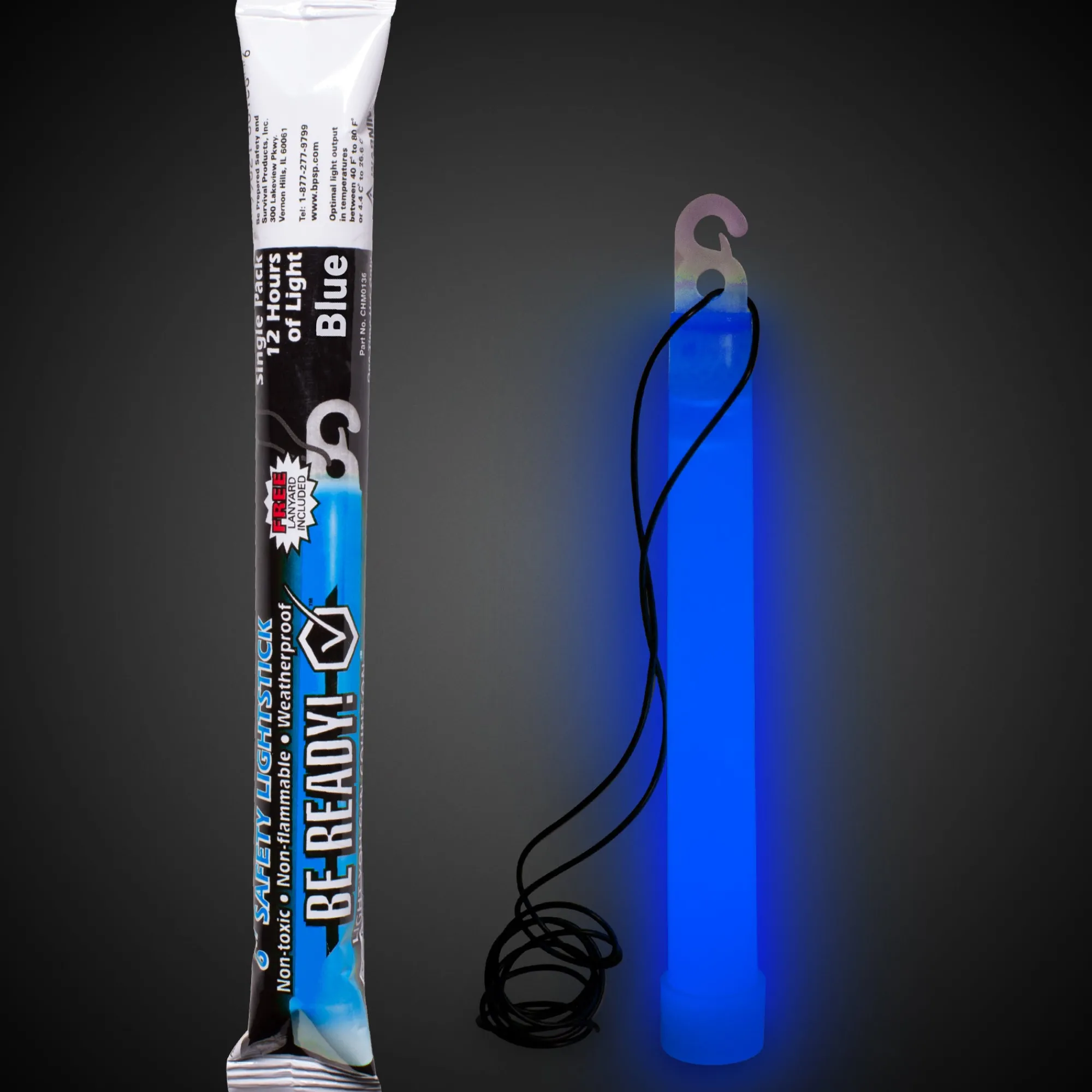 Windy City Novelties Be Ready 6" Safety Glow Stick Blue