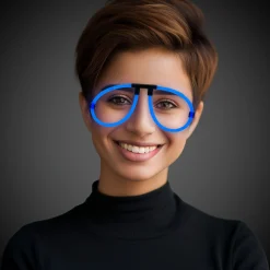 Outlet Windy City Novelties Glow Eyeglasses Blue