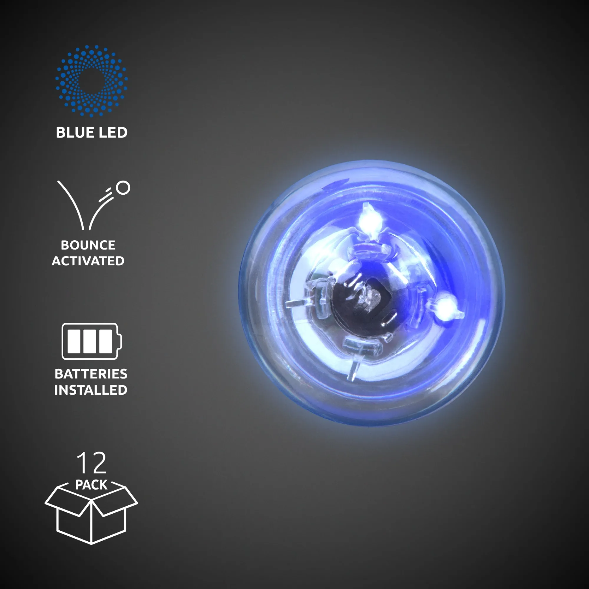 Discount Windy City Novelties Blue LED Bounce Balls