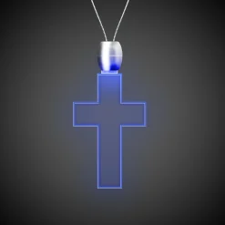 Best Windy City Novelties Blue LED Cross Pendant Necklaces