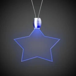Hot Windy City Novelties Blue LED Star Pendant Necklaces