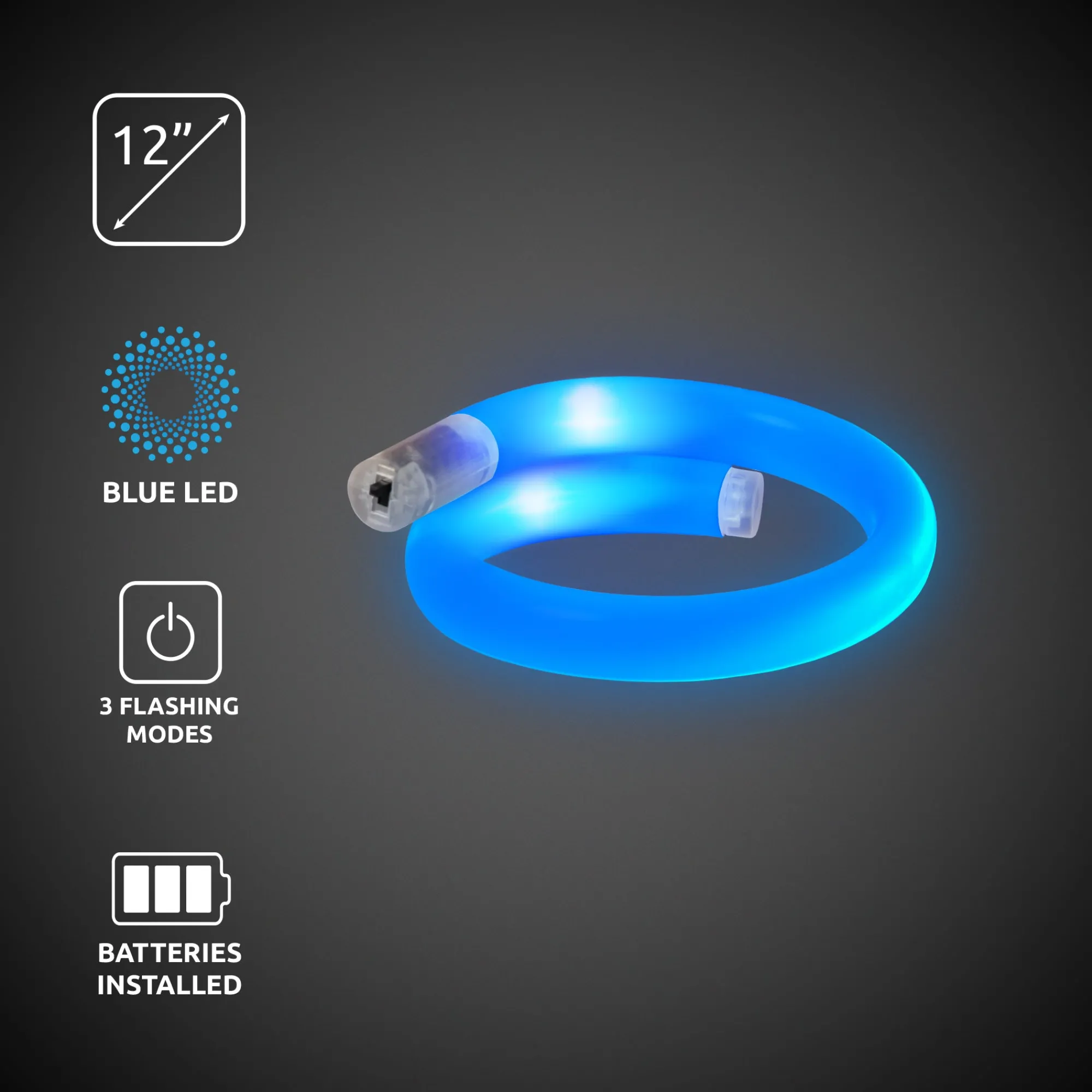Clearance Windy City Novelties LED Tube Bracelet Blue