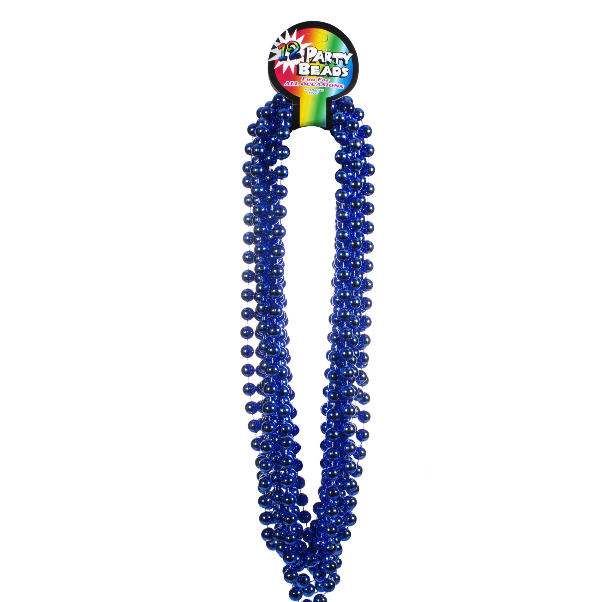 Windy City Novelties 33" 12mm Bead Necklaces Blue