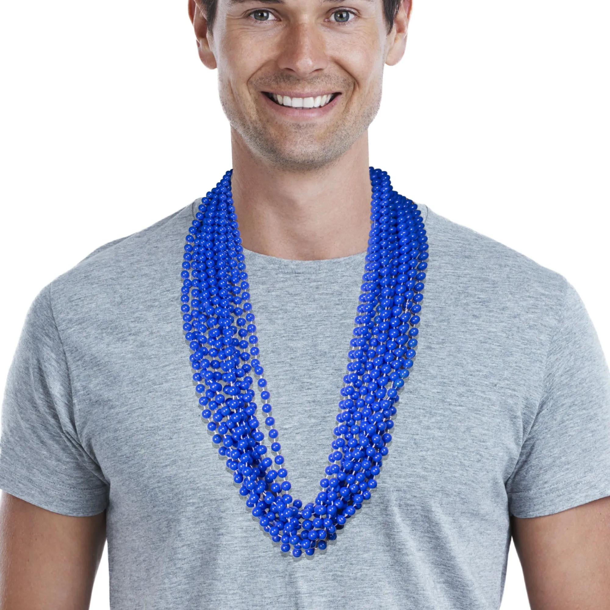 Sale Windy City Novelties Blue 33" 7mm Bead Necklaces