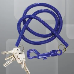 Clearance Windy City Novelties Blue Plastic 23" Coil Keychain with Clip