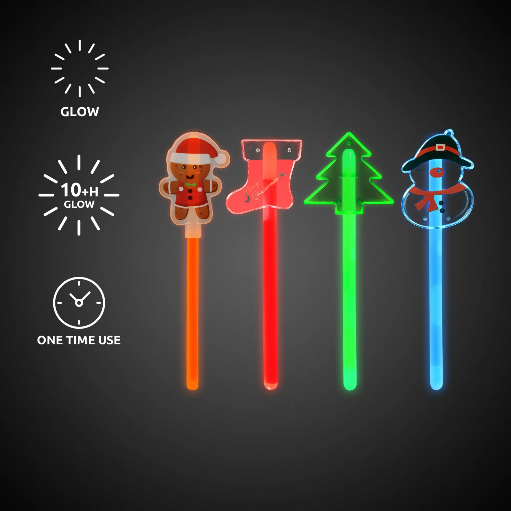 Discount Windy City Novelties Christmas Glow Wands Retail Counter Display