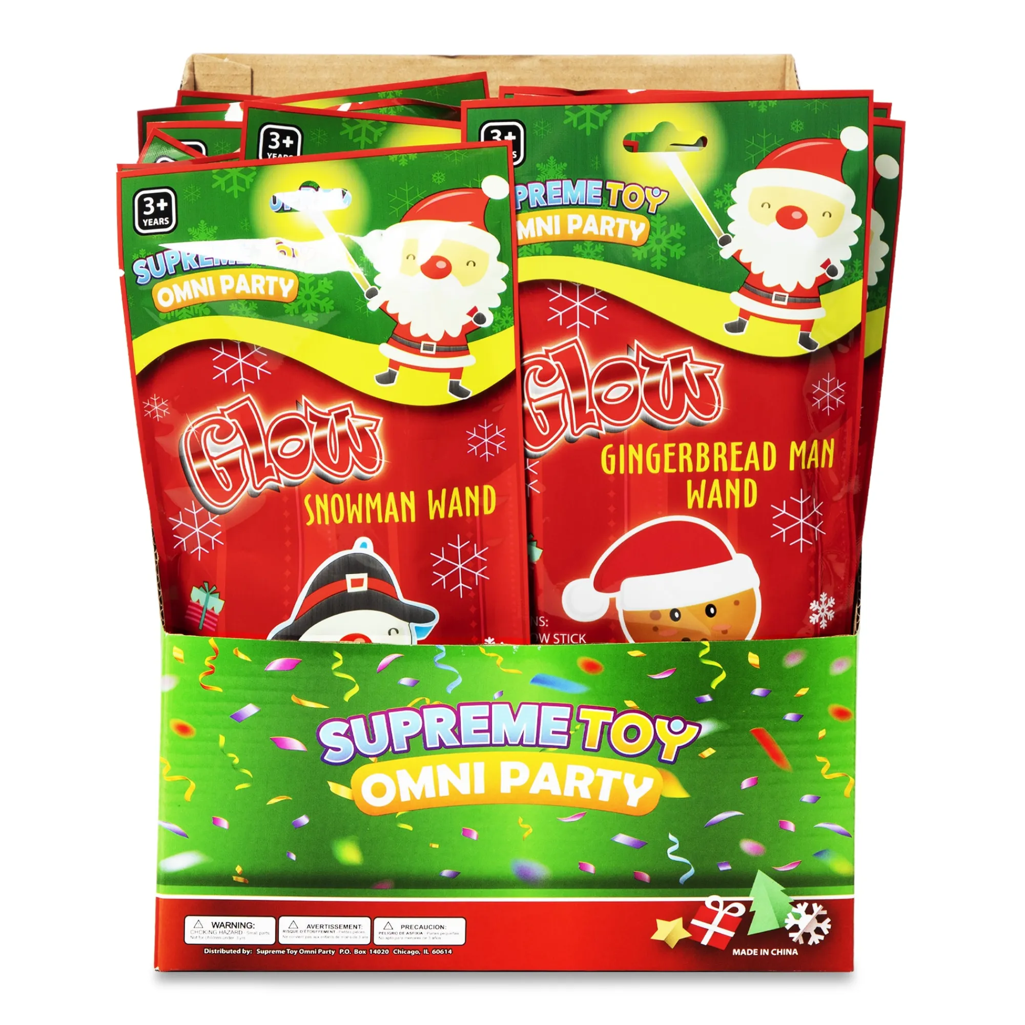 Discount Windy City Novelties Christmas Glow Wands Retail Counter Display