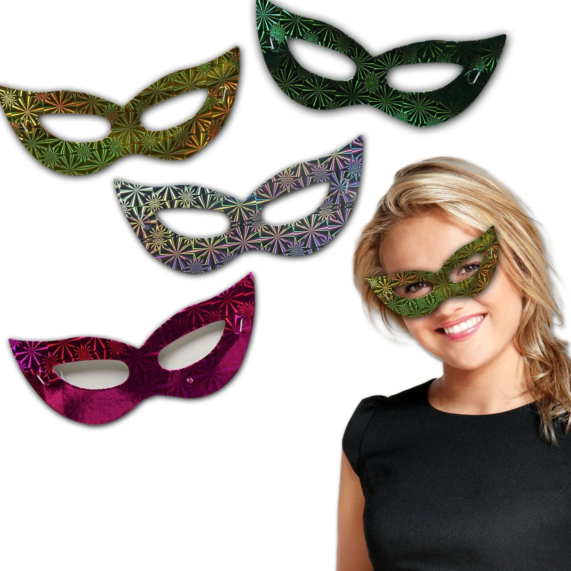 Best Windy City Novelties Colorful Prismatic Half Masks