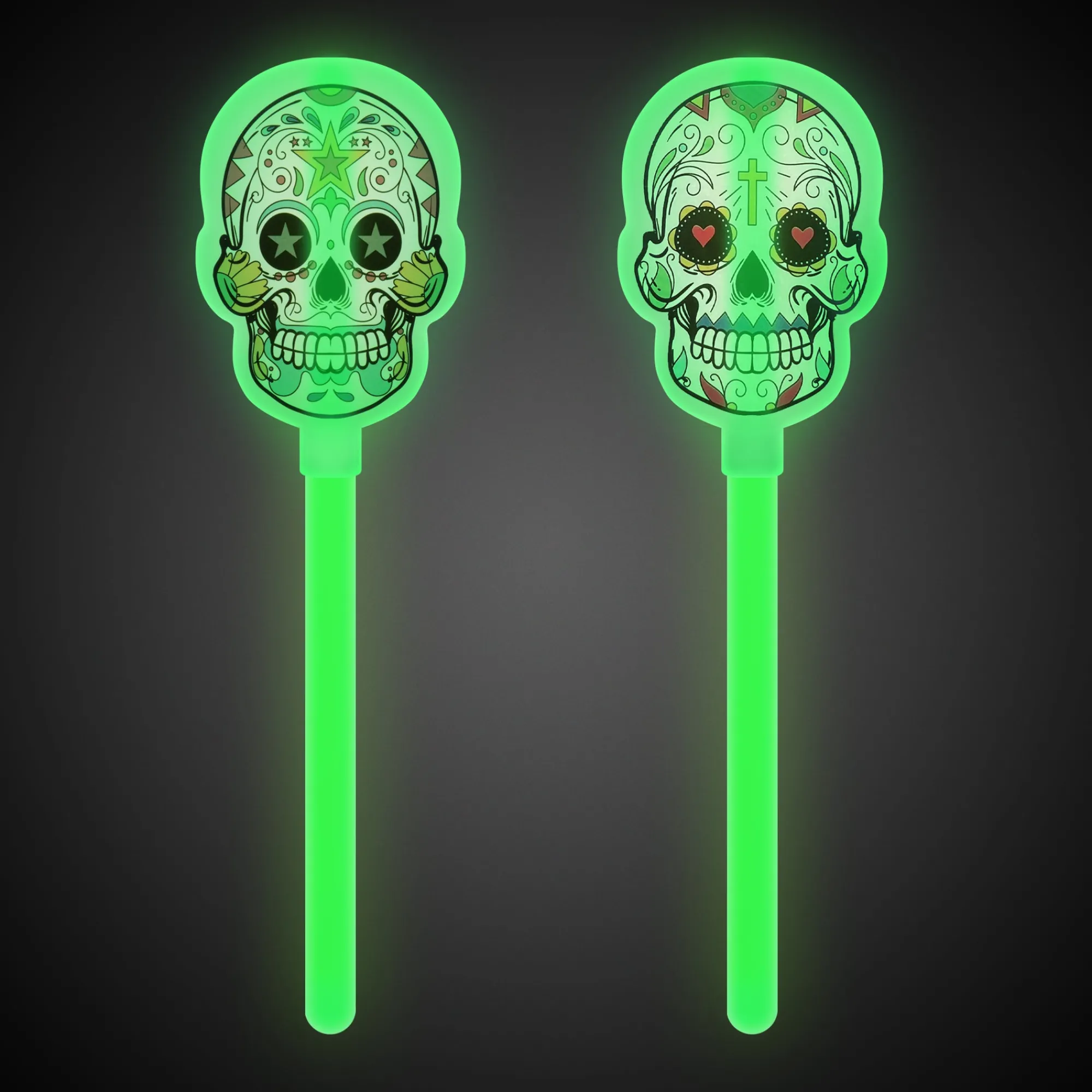 Windy City Novelties Day of the Dead Glow Wands Retail Counter Display