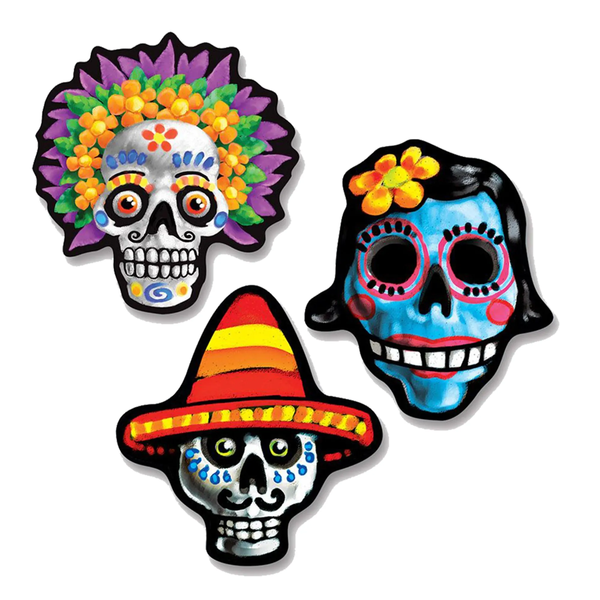 Hot Windy City Novelties Day of the Dead Sugar Skull Cutouts