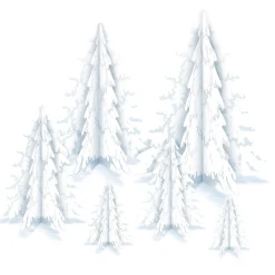 Online Windy City Novelties 3D Clear Winter Pine Trees Centerpiece