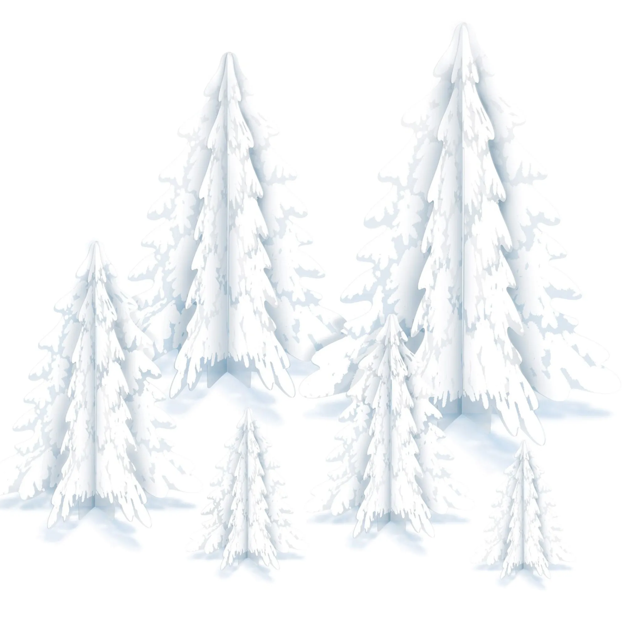 Online Windy City Novelties 3D Clear Winter Pine Trees Centerpiece