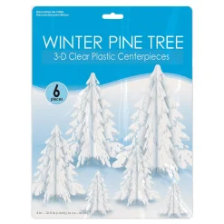Online Windy City Novelties 3D Clear Winter Pine Trees Centerpiece