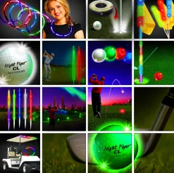 New Windy City Novelties Deluxe 36 Player LED Night Flyer Tee Off Tournament Package
