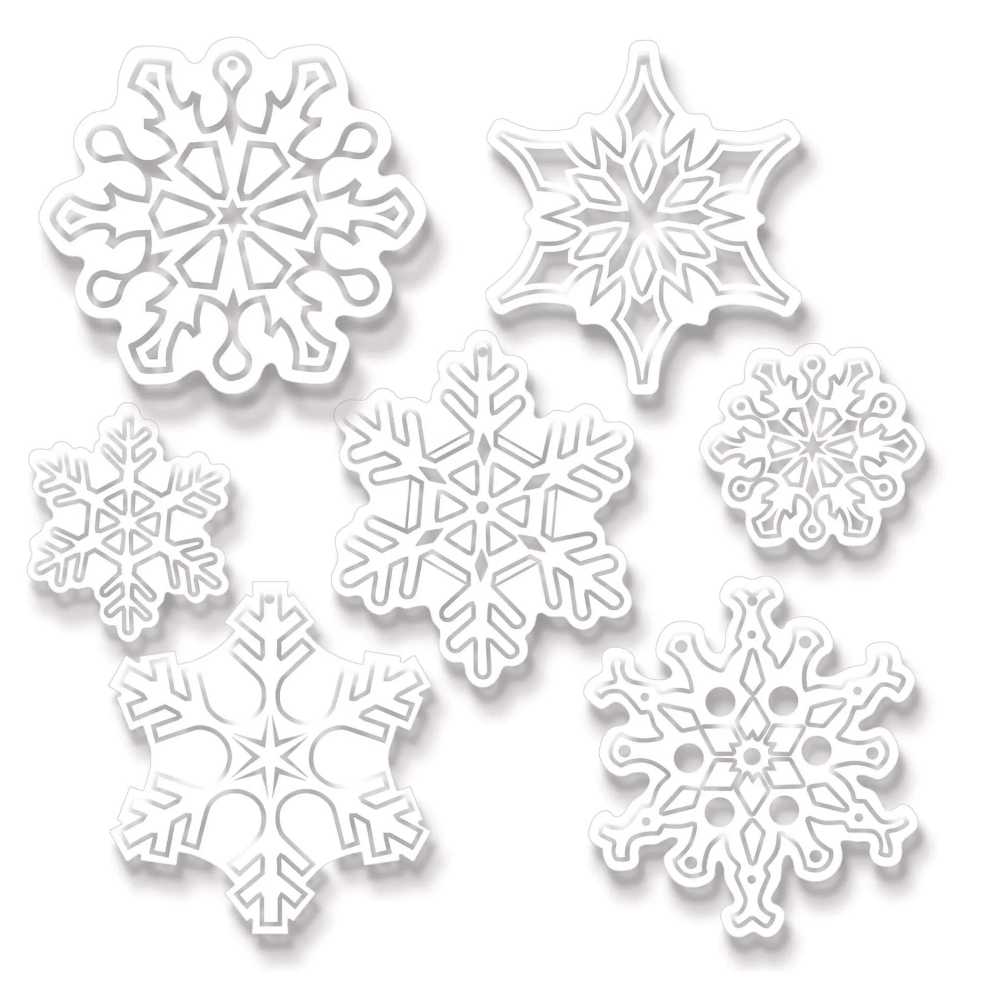 Discount Windy City Novelties Die-Cut Plastic Snowflakes